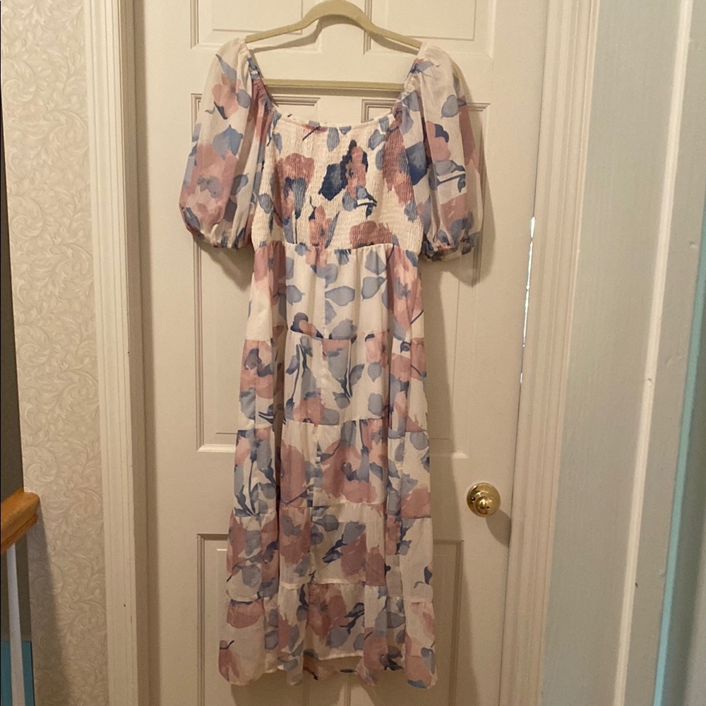 Floral Off-Shoulder Maxi Dress